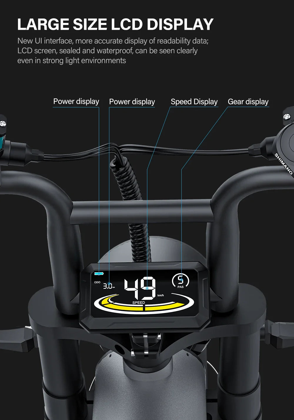 Coswheel Electric Bike CT20 1500W Motorcycle 20Inch Fatbike Ebike Mountain bike 48V 25AH Bikes Adult Electric Bicycle Motocycles