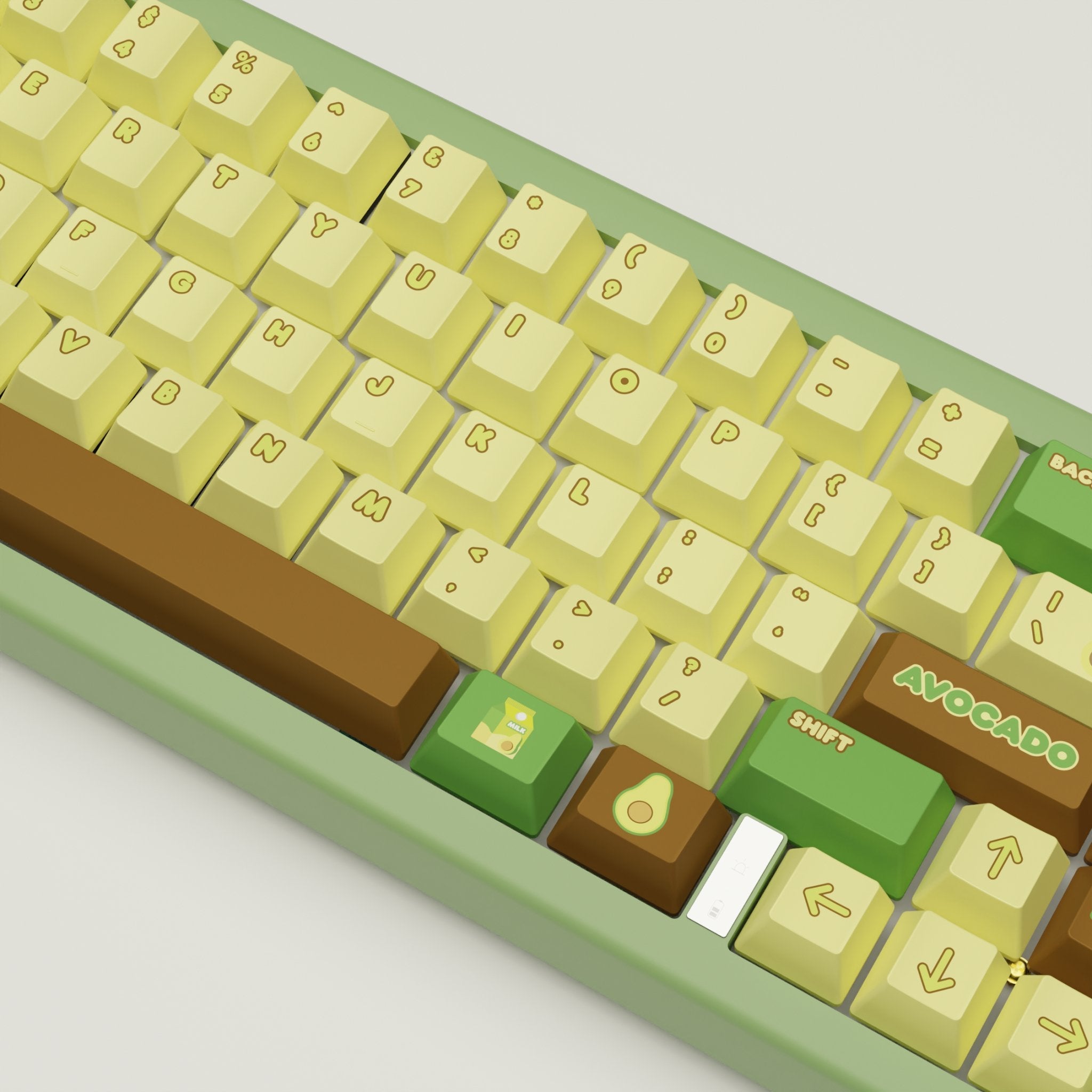 Avocado Design Keycaps and Mechanical Keyboard