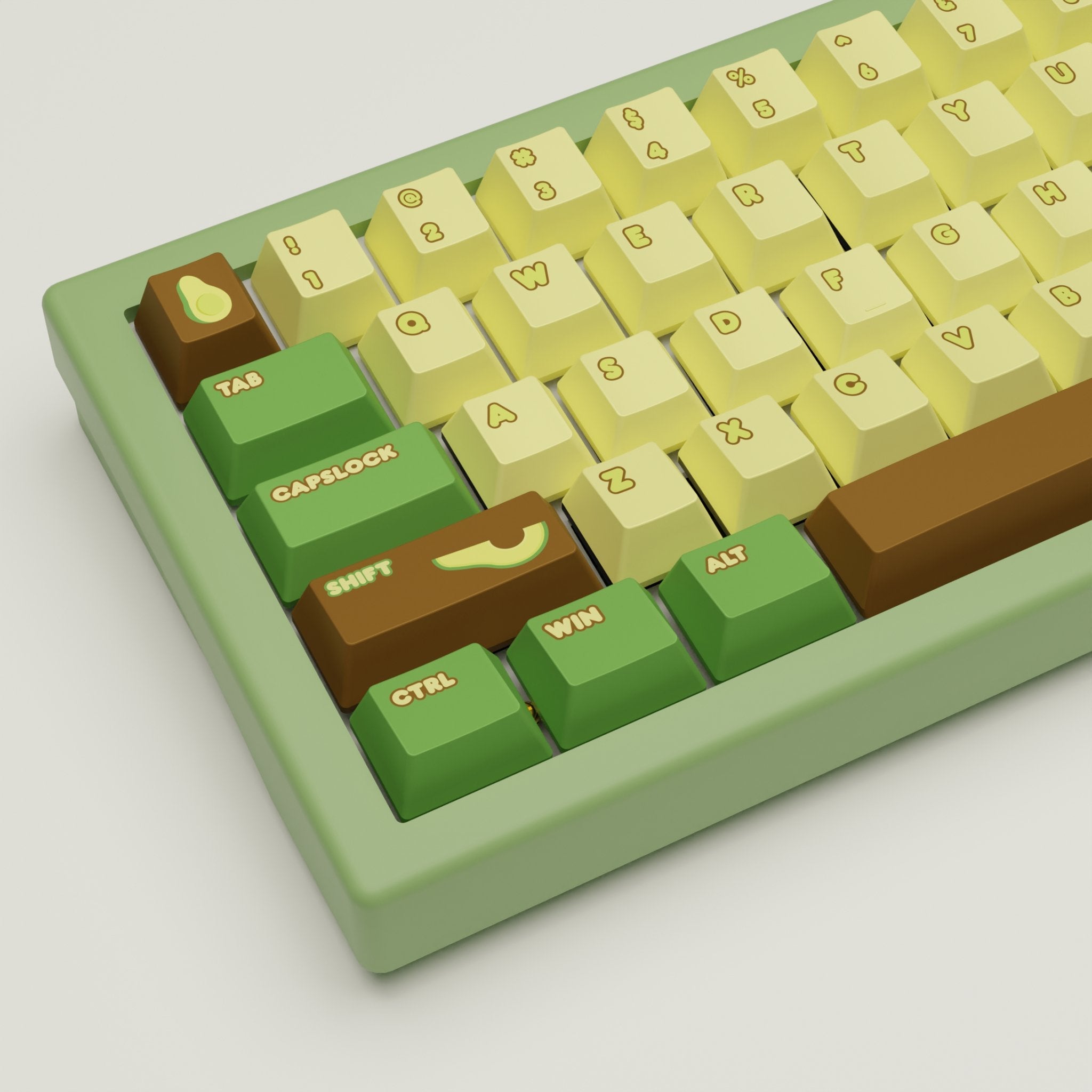 Avocado Design Keycaps and Mechanical Keyboard