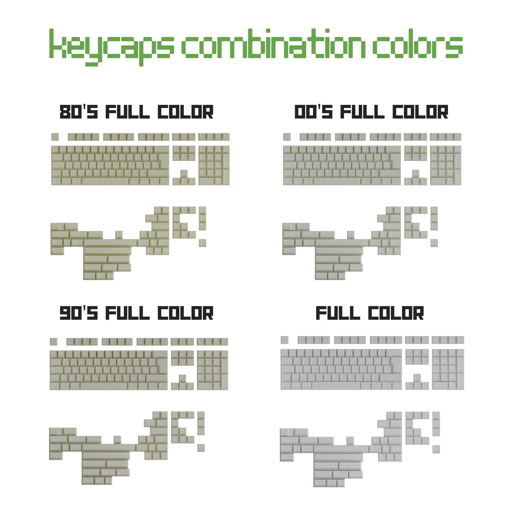 Greek Classic Vintage Keycaps Set | Retro Keycaps