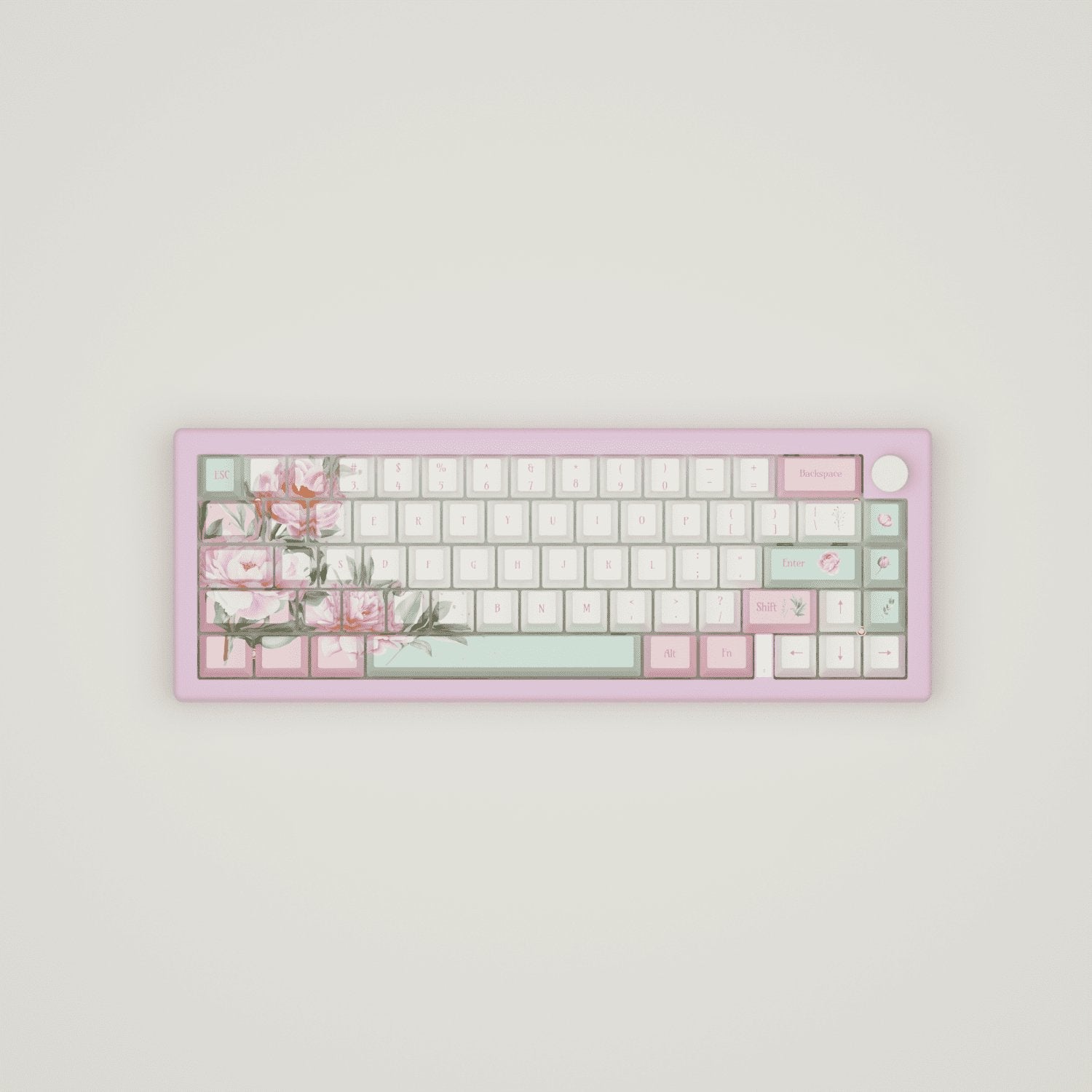 Peony Design Keycaps and Mechanical Keyboard