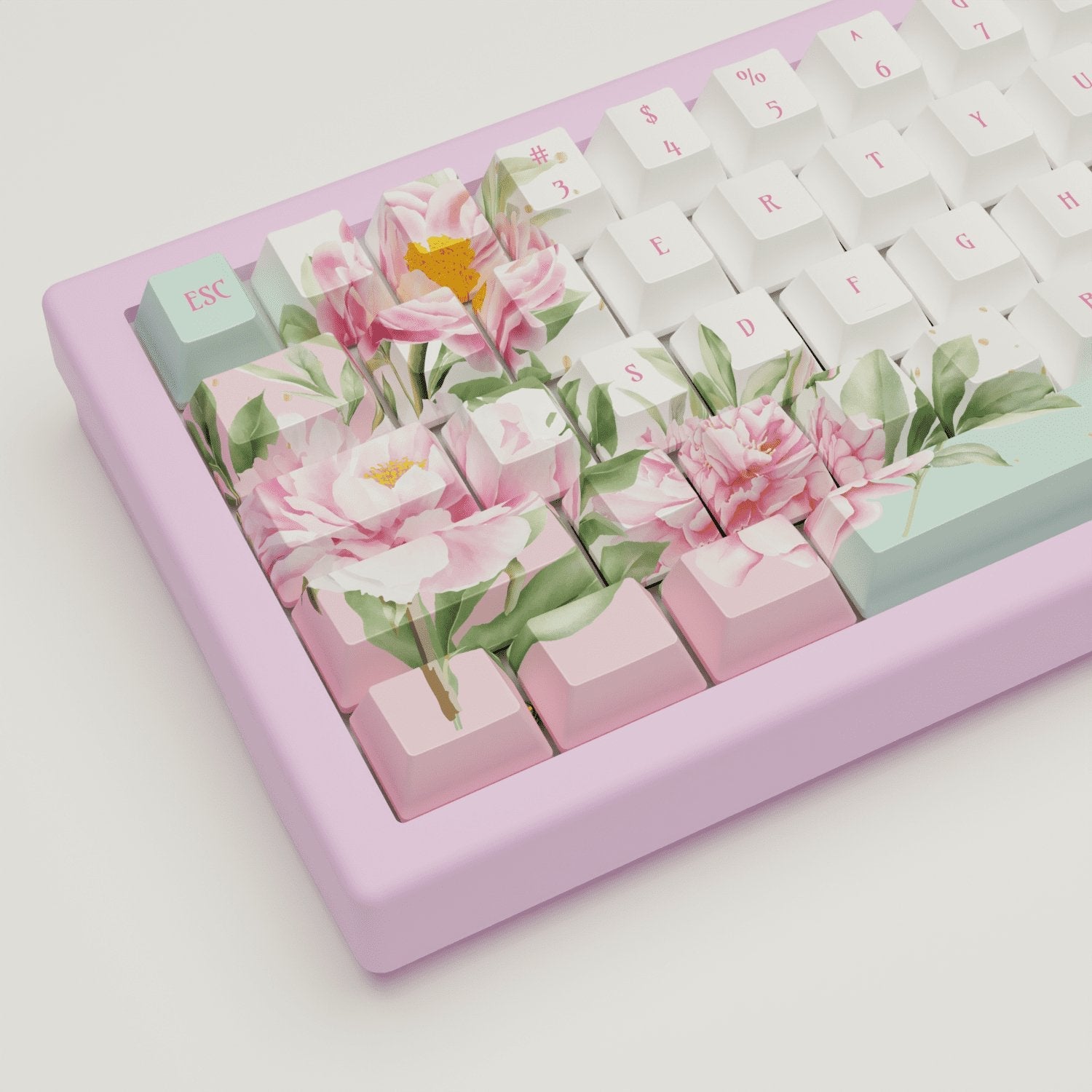 Peony Design Keycaps and Mechanical Keyboard