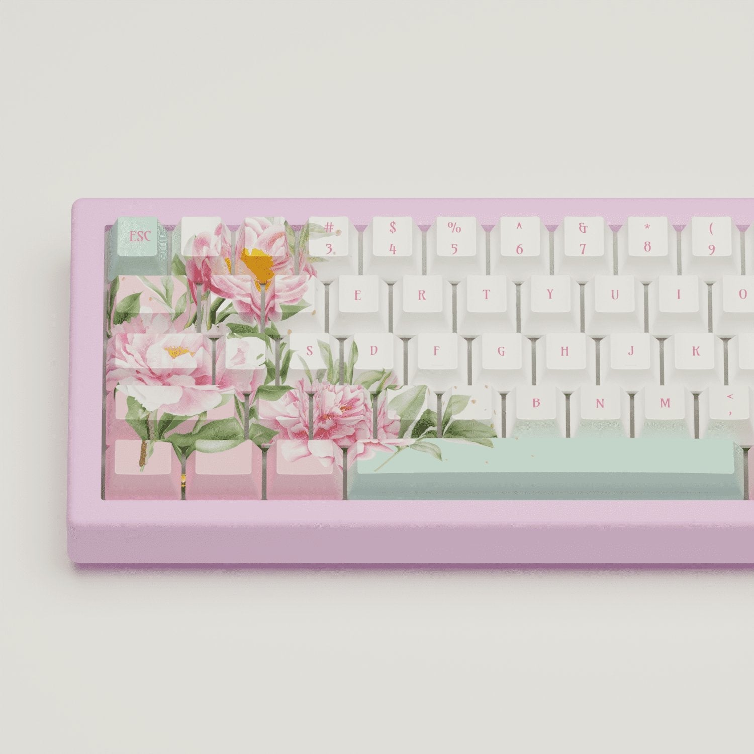 Peony Design Keycaps and Mechanical Keyboard